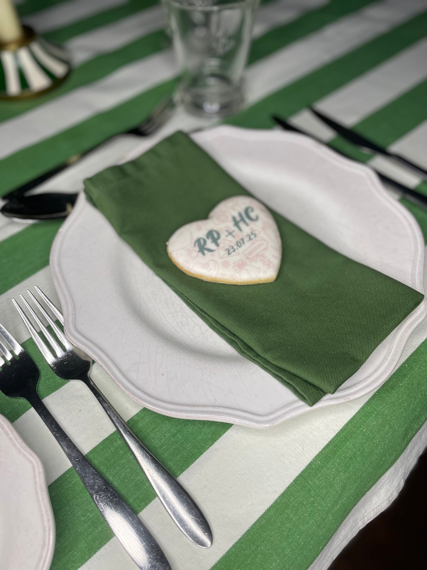 Wedding Initials Heart Biscuits
