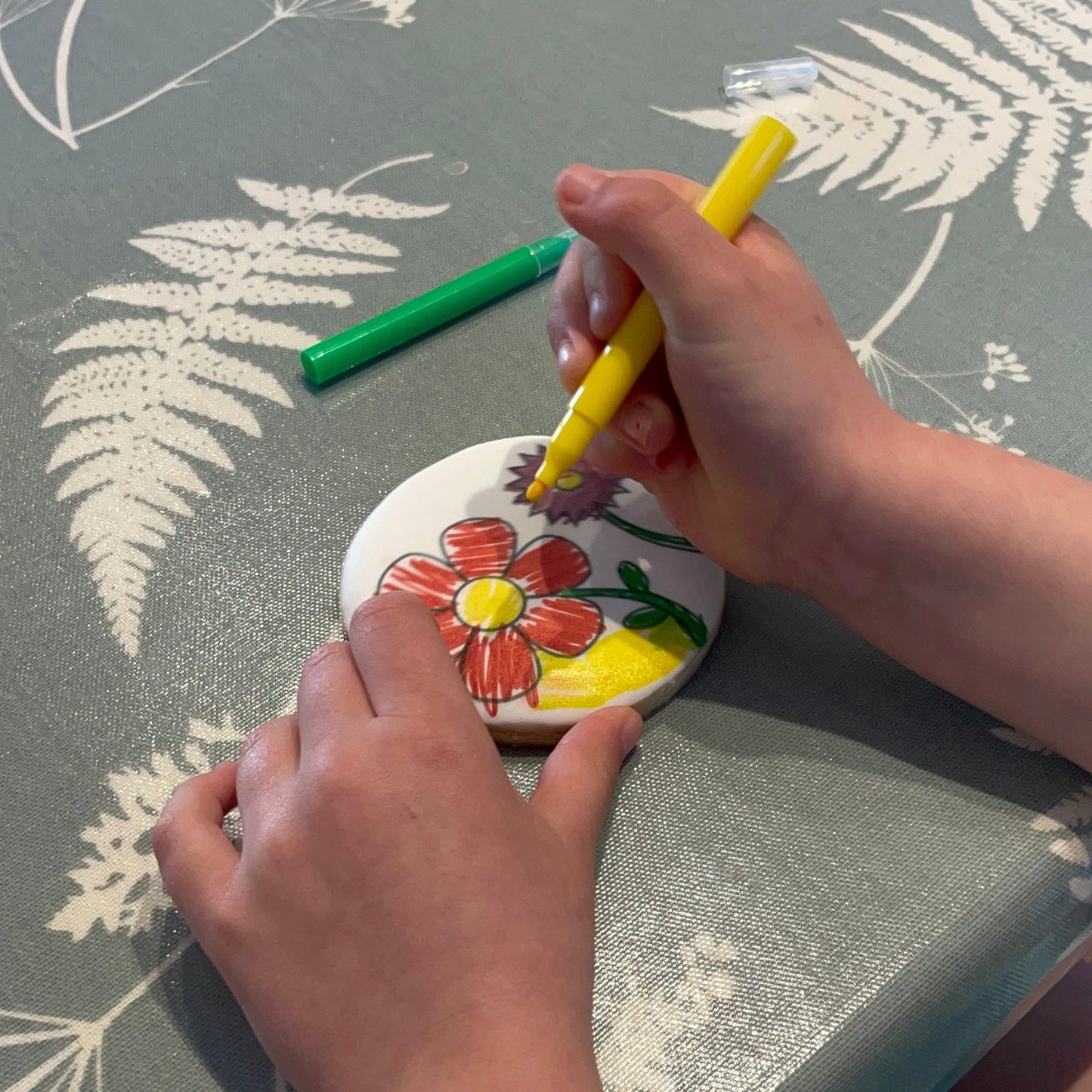 Colouring In Father's Day Biscuits