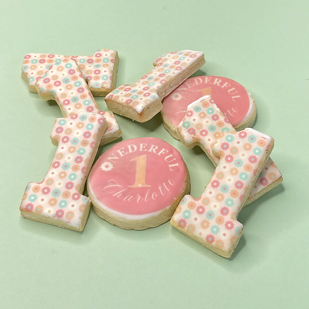 Birthday Age | Patterned Number Biscuits