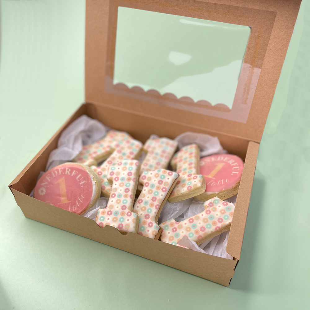 Birthday Age | Patterned Number Biscuits