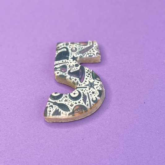 Birthday Age | Patterned Number Biscuits