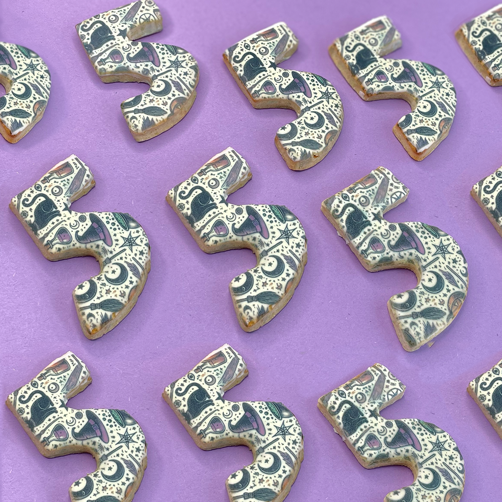 Birthday Age | Patterned Number Biscuits