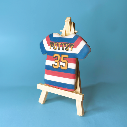 Custom Football or Rugby Shirt Biscuits