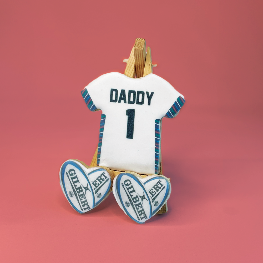 England rugby shirt Father's Day Biscuits – Rebel Biscuits